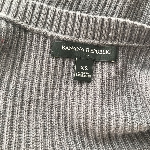 Banana Republic Tie back Sweater Heather Gray Purple Size XS - Picture 8 of 8